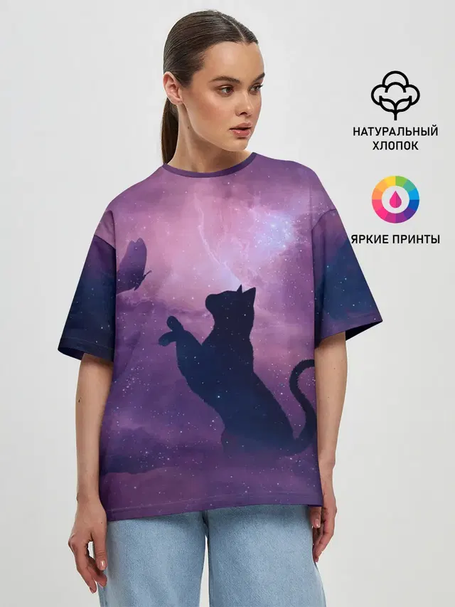 Женская футболка оверсайз