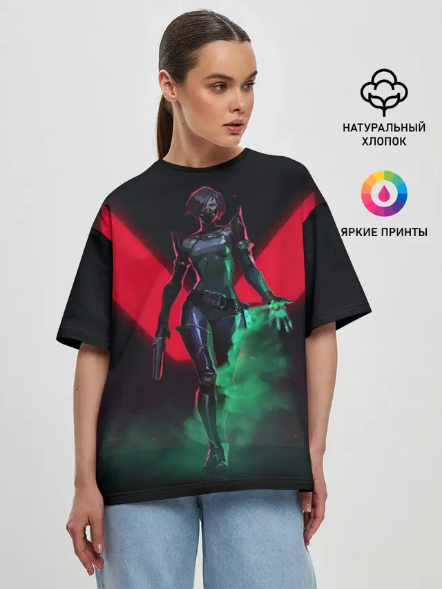 Женская футболка оверсайз