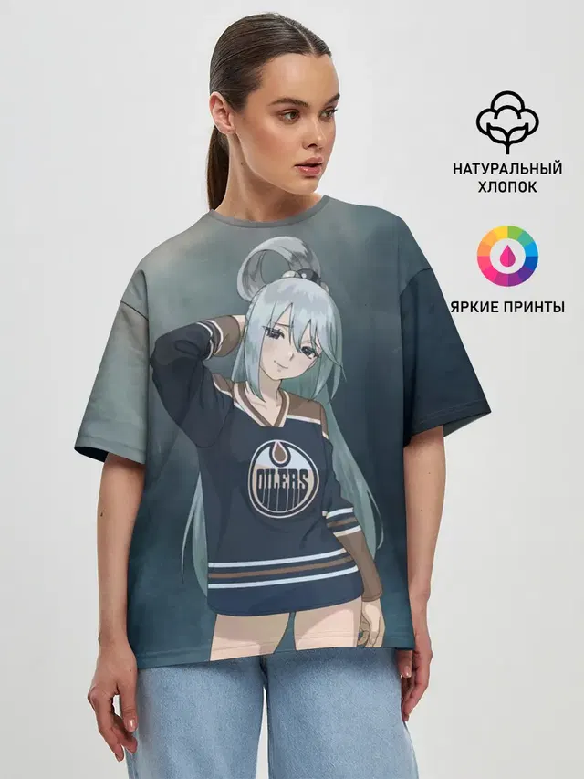 Женская футболка оверсайз