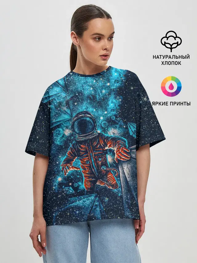Женская футболка оверсайз