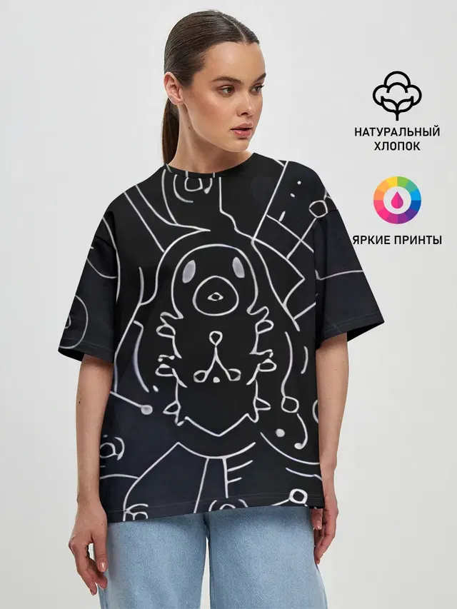 Женская футболка оверсайз