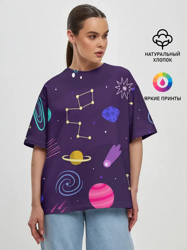 Женская футболка оверсайз