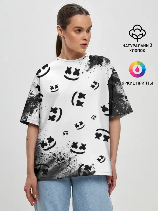 Женская футболка оверсайз