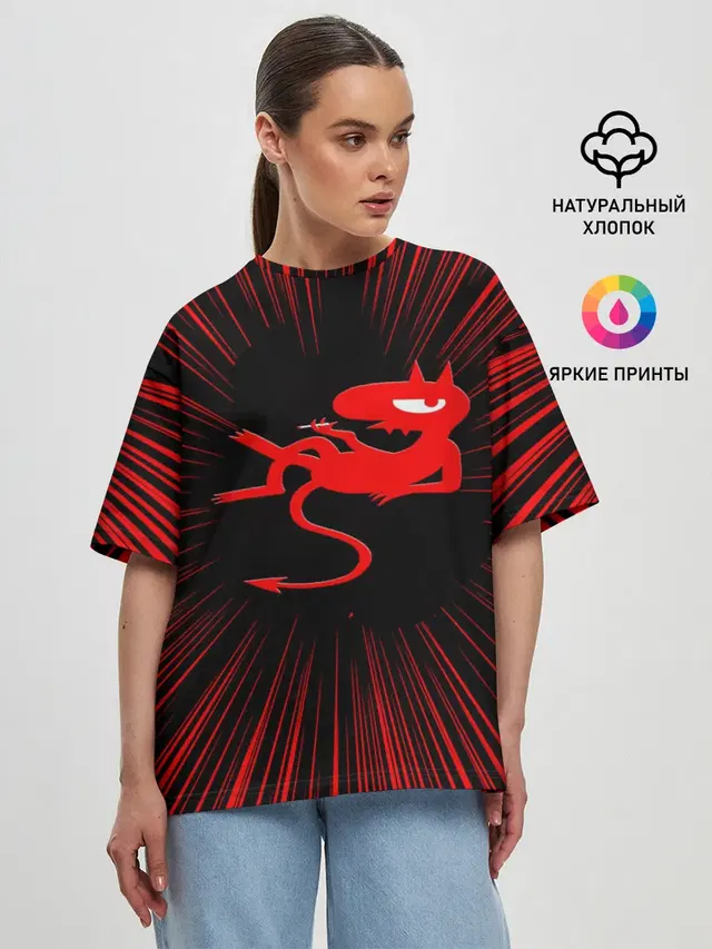 Женская футболка оверсайз