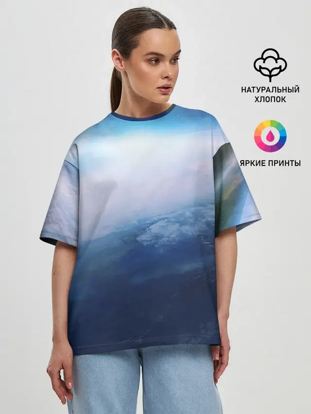 Женская футболка оверсайз
