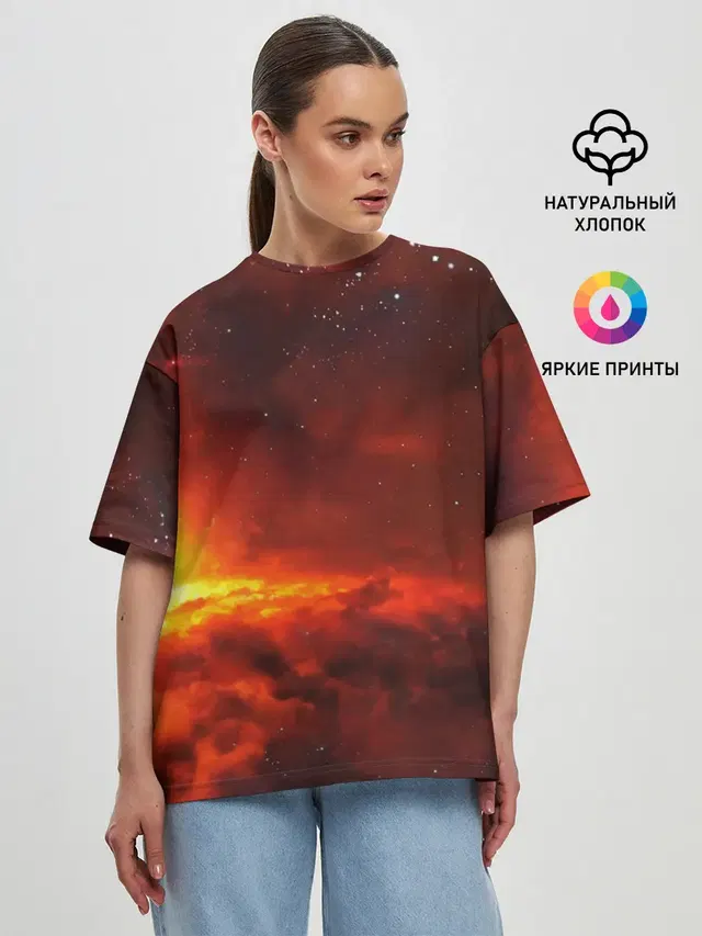 Женская футболка оверсайз