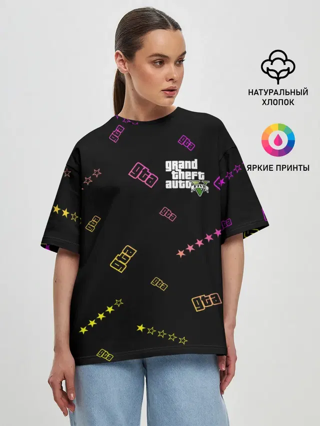 Женская футболка оверсайз