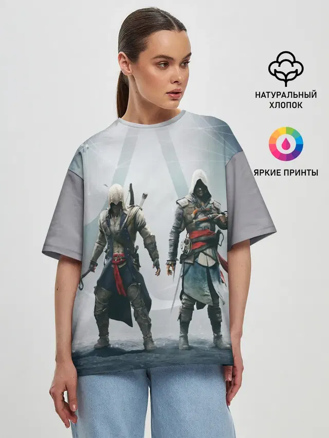 Женская футболка оверсайз