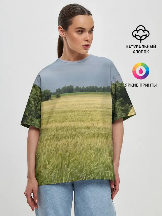 Женская футболка оверсайз