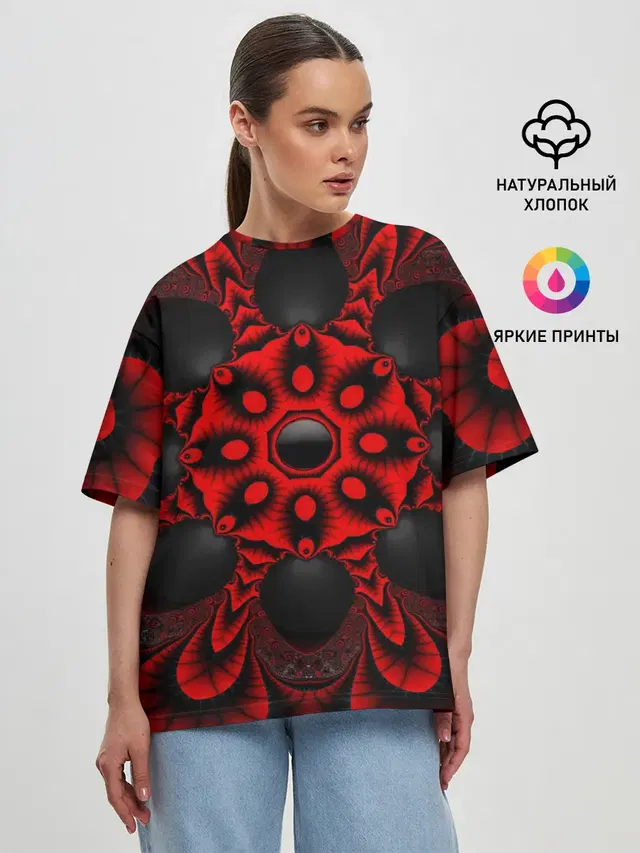 Женская футболка оверсайз