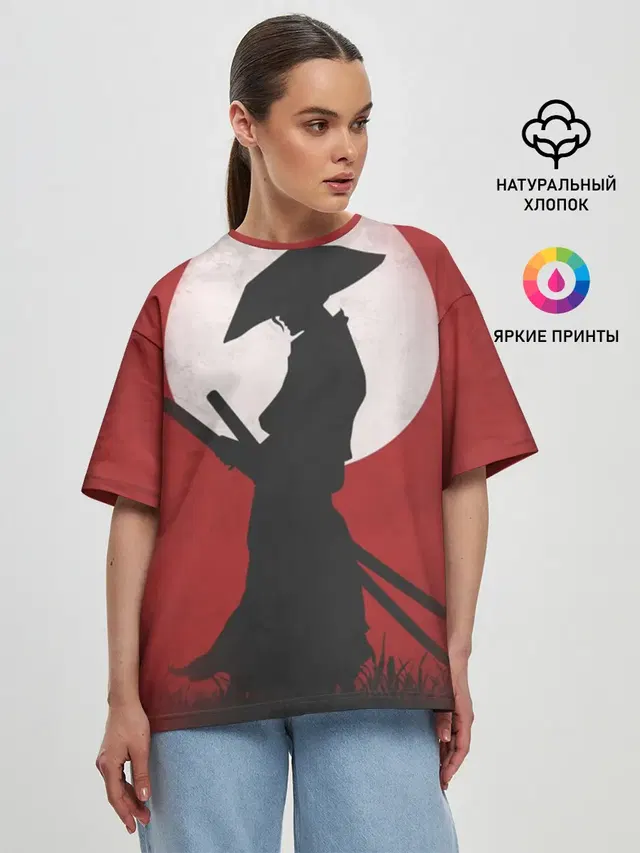 Женская футболка оверсайз