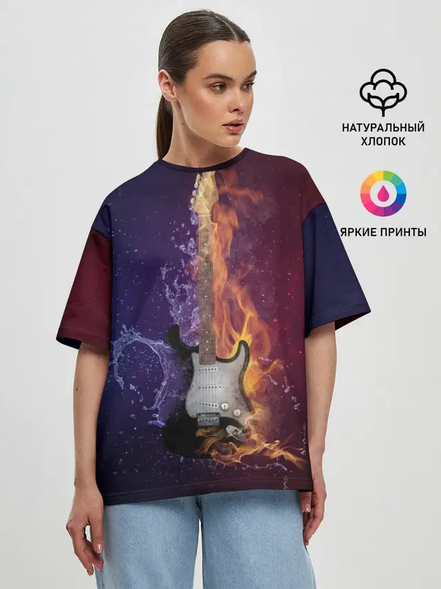 Женская футболка оверсайз