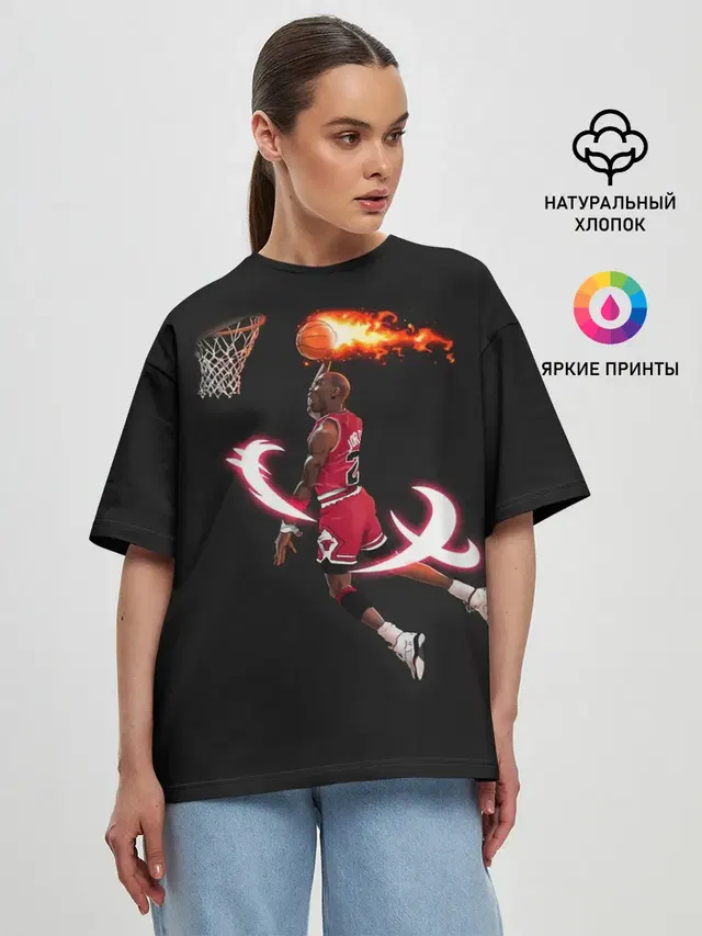 Женская футболка оверсайз