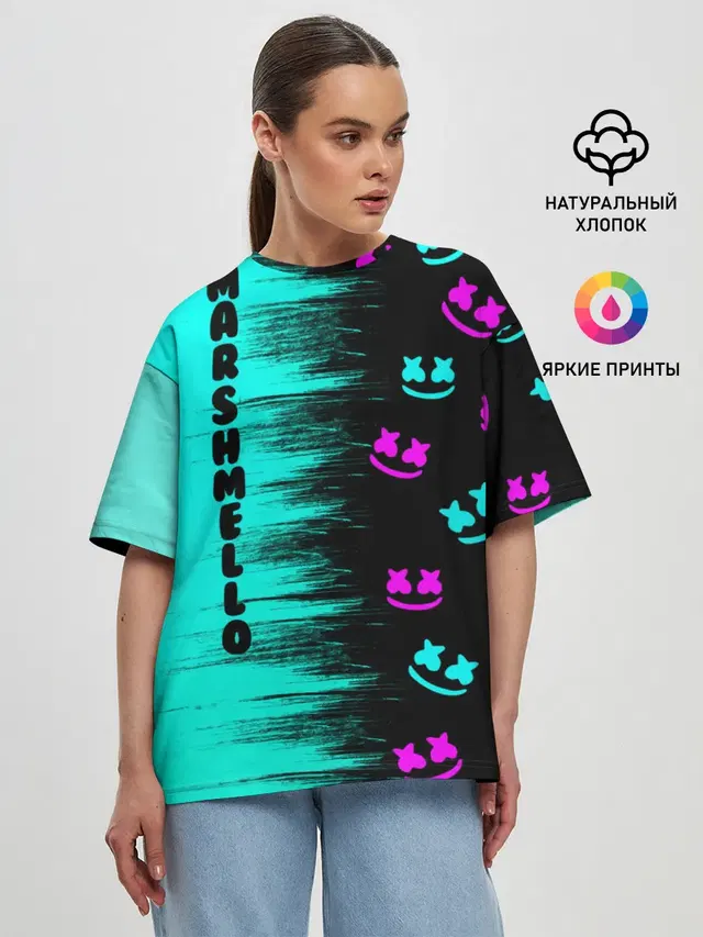 Женская футболка оверсайз