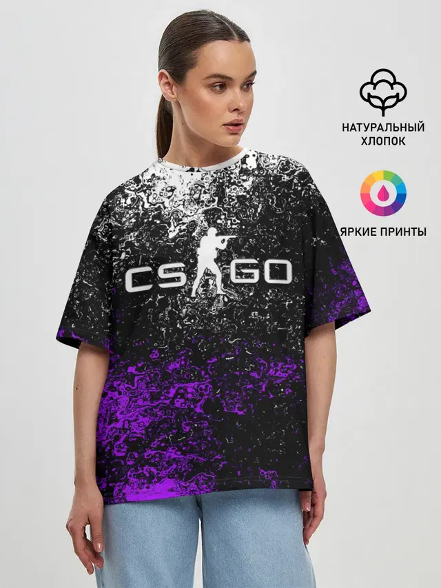 Женская футболка оверсайз