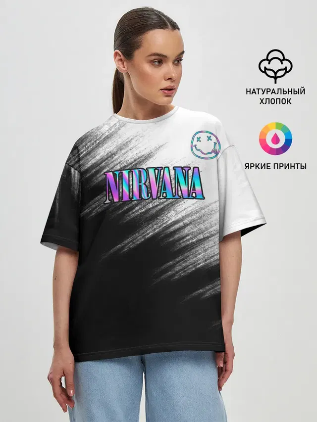 Женская футболка оверсайз