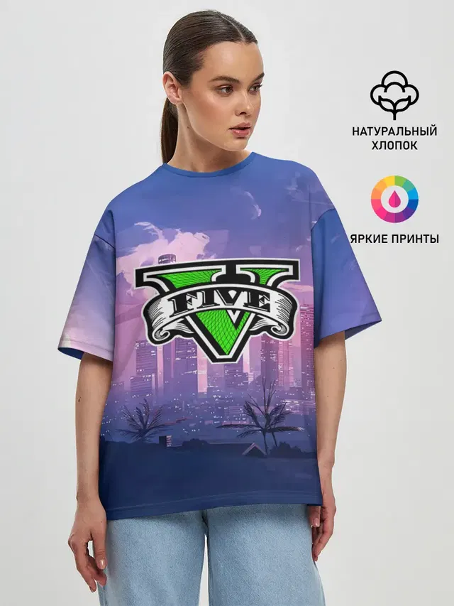 Женская футболка оверсайз