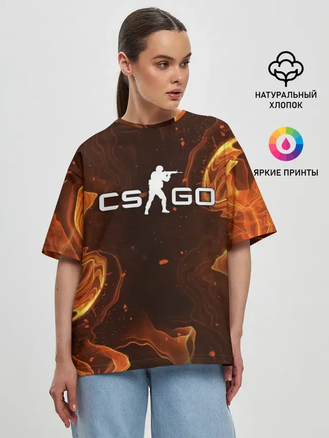 Женская футболка оверсайз