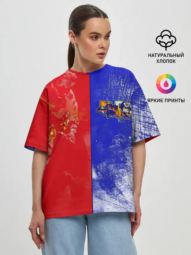 Женская футболка оверсайз