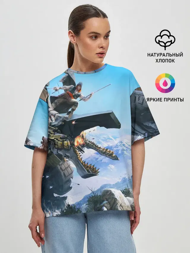 Женская футболка оверсайз