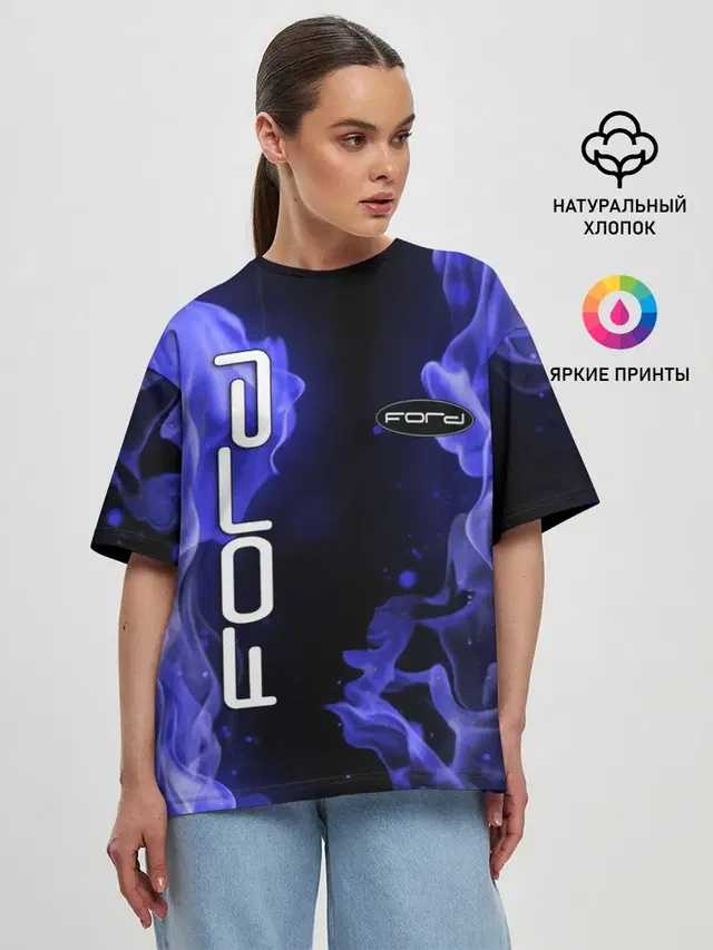 Женская футболка оверсайз
