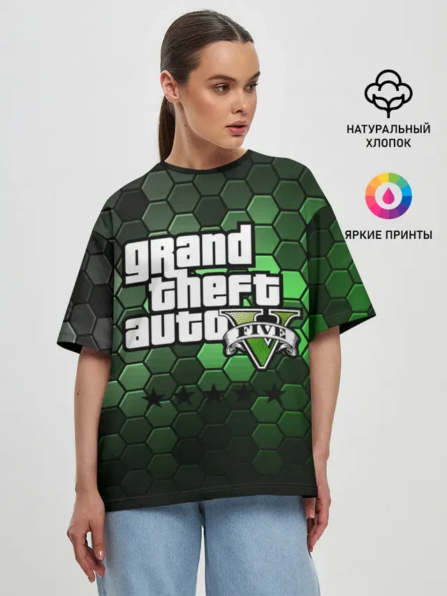 Женская футболка оверсайз