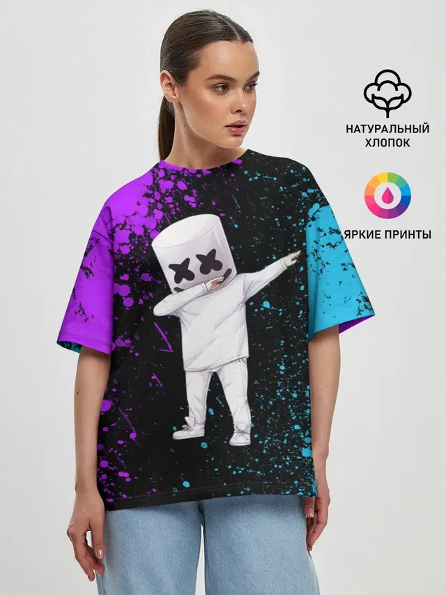 Женская футболка оверсайз