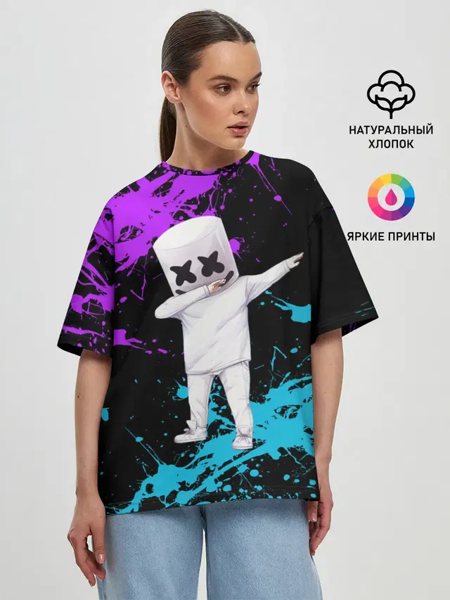 Женская футболка оверсайз