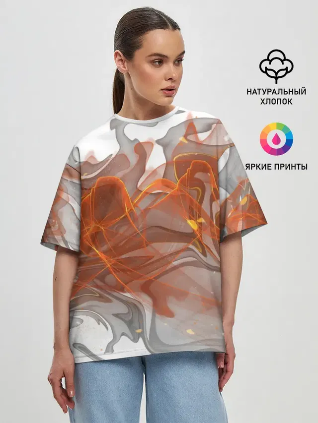 Женская футболка оверсайз