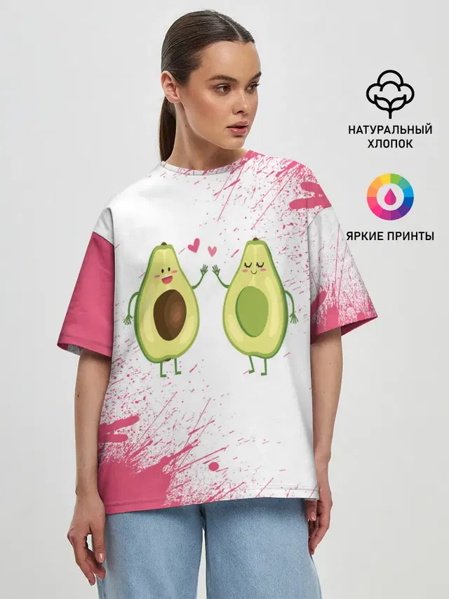 Женская футболка оверсайз