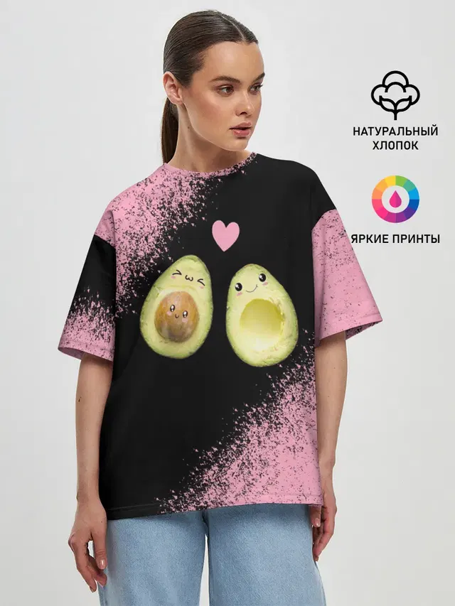 Женская футболка оверсайз