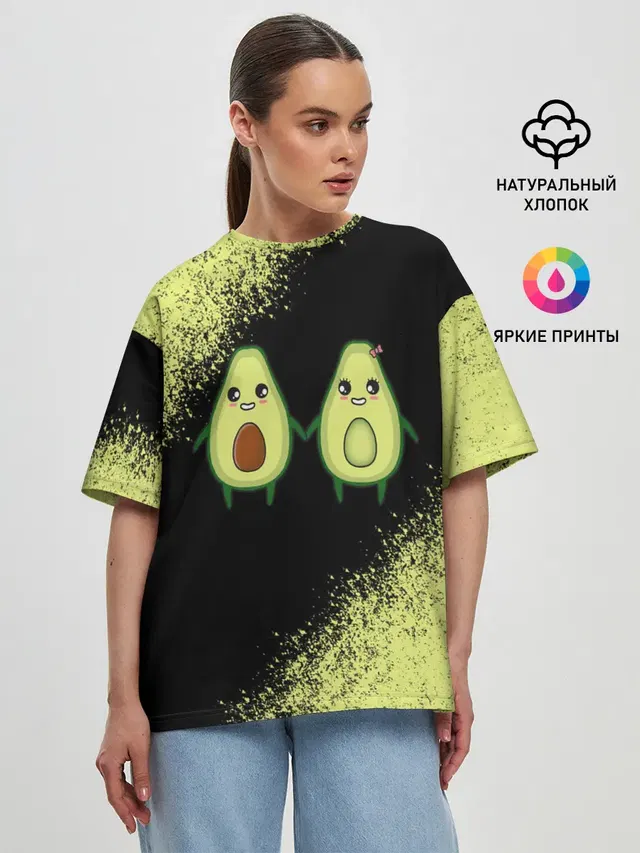 Женская футболка оверсайз