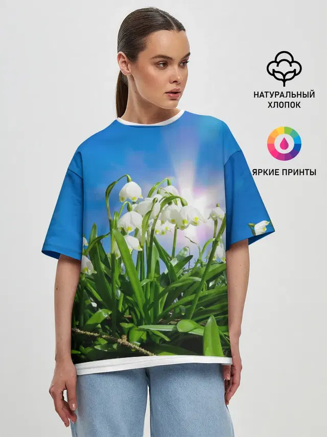 Женская футболка оверсайз