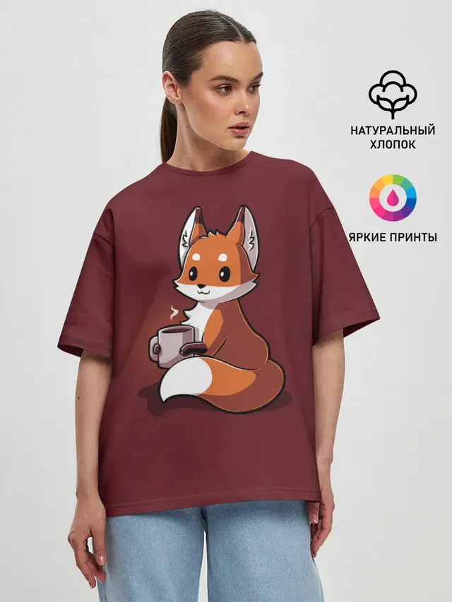 Женская футболка оверсайз
