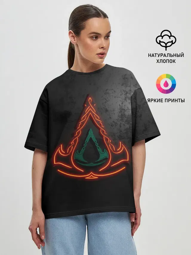 Женская футболка оверсайз