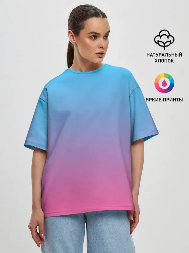 Женская футболка оверсайз