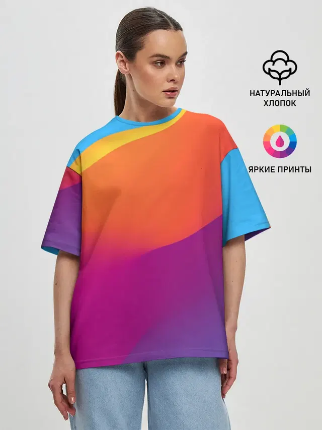 Женская футболка оверсайз