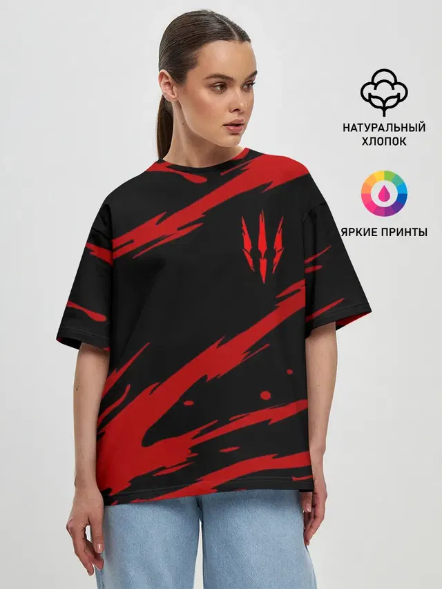 Женская футболка оверсайз