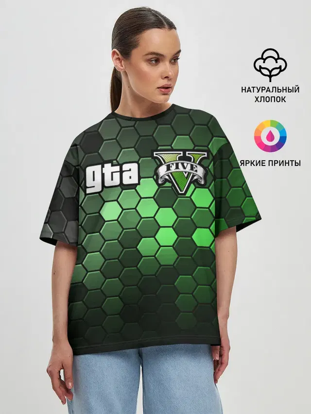 Женская футболка оверсайз