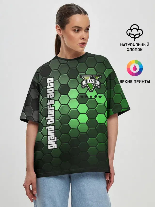 Женская футболка оверсайз