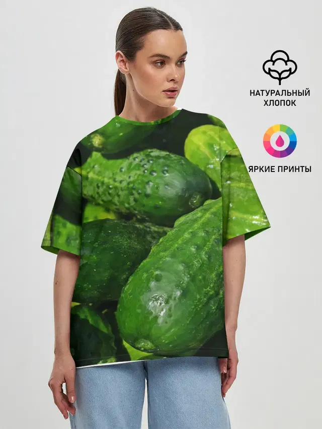 Женская футболка оверсайз