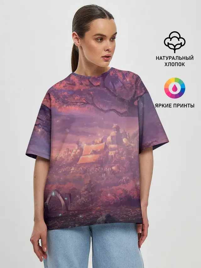 Женская футболка оверсайз