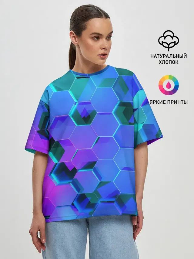 Женская футболка оверсайз