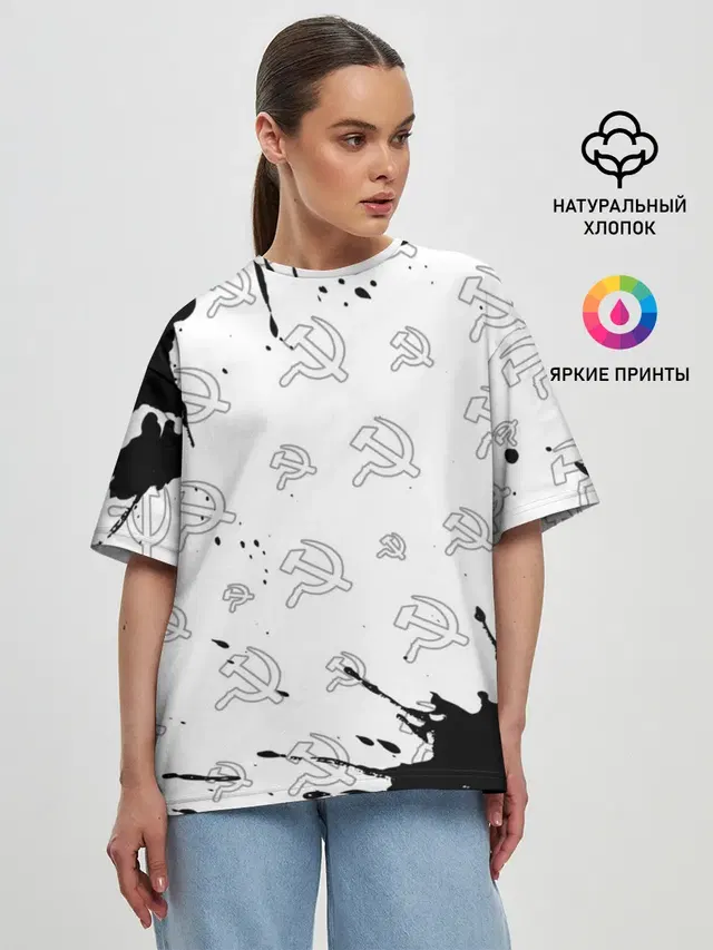 Женская футболка оверсайз