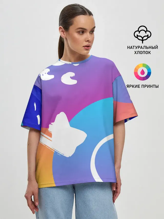 Женская футболка оверсайз