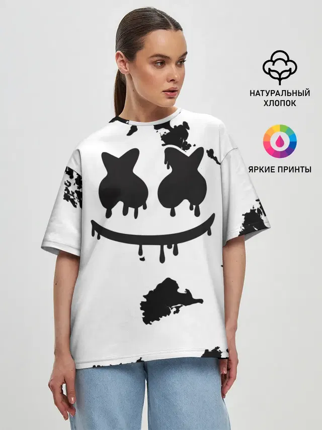 Женская футболка оверсайз