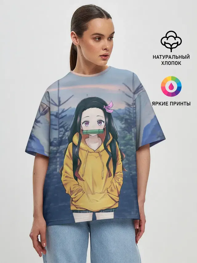 Женская футболка оверсайз