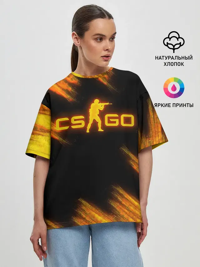 Женская футболка оверсайз