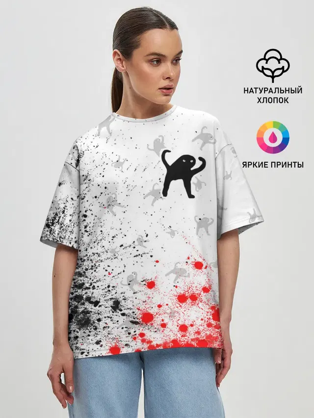 Женская футболка оверсайз