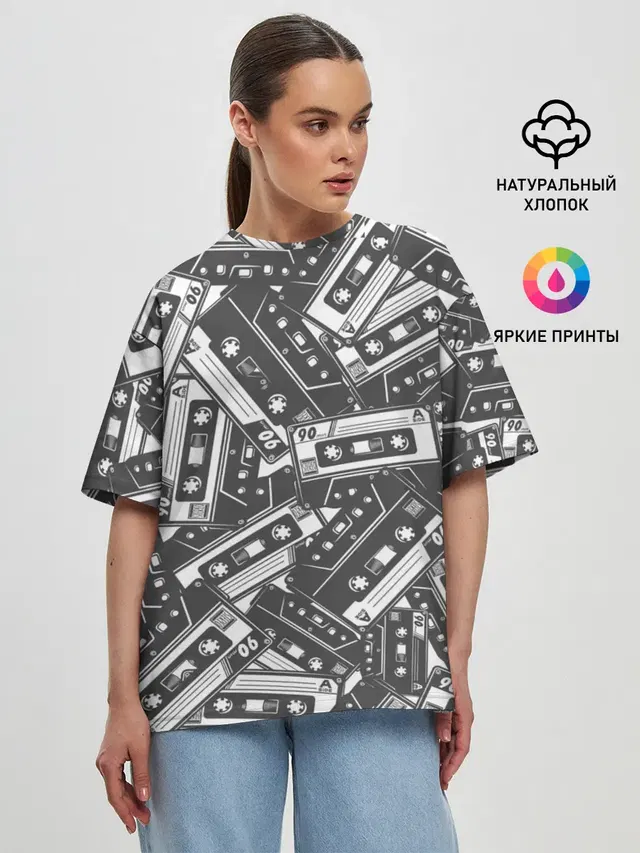 Женская футболка оверсайз